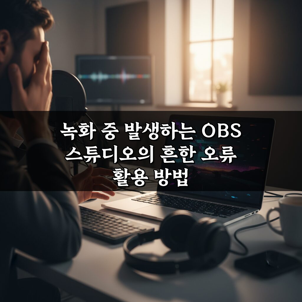 녹화 중 발생하는 OBS 스튜디오의 흔한 오류, 2026 최신 해결법 총정리