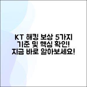 KT 해킹 사건 보상 기준 5가지 알아보기