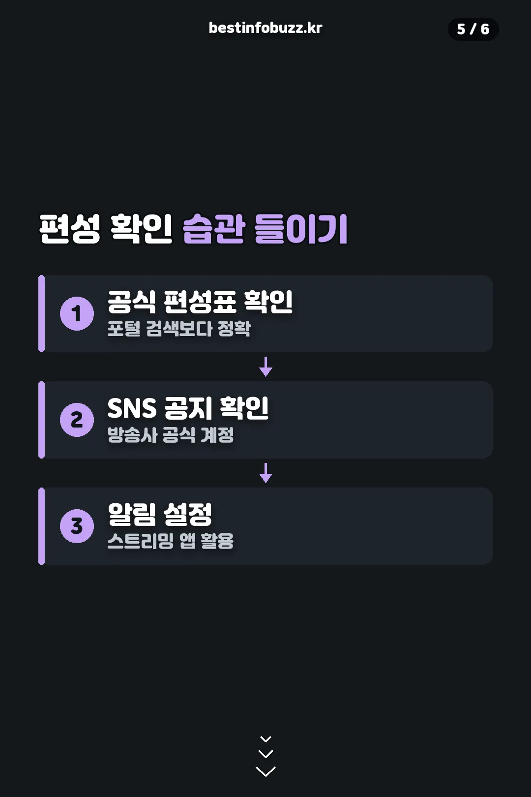편성 확인 습관