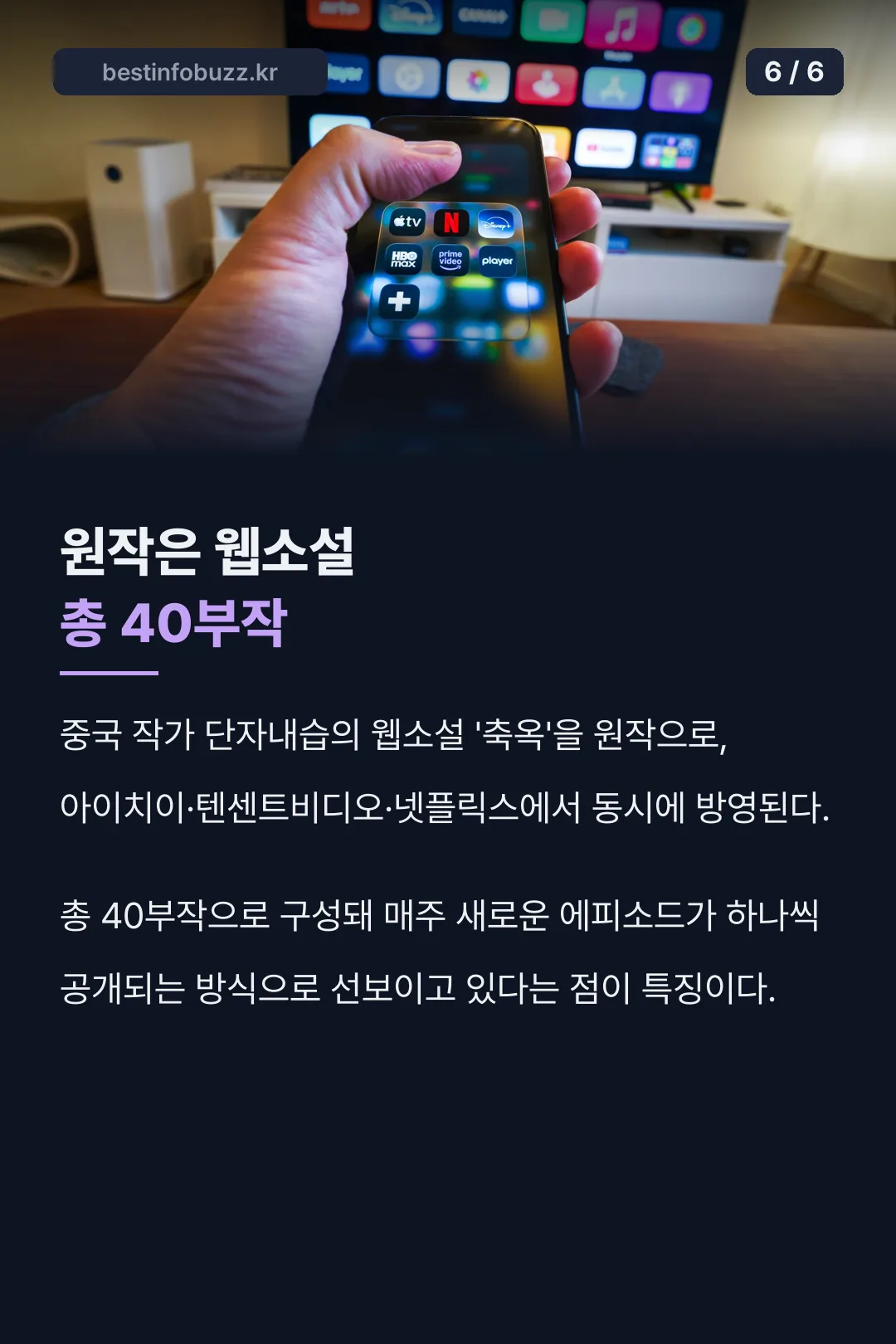 원작 웹소설과 방영 정보
